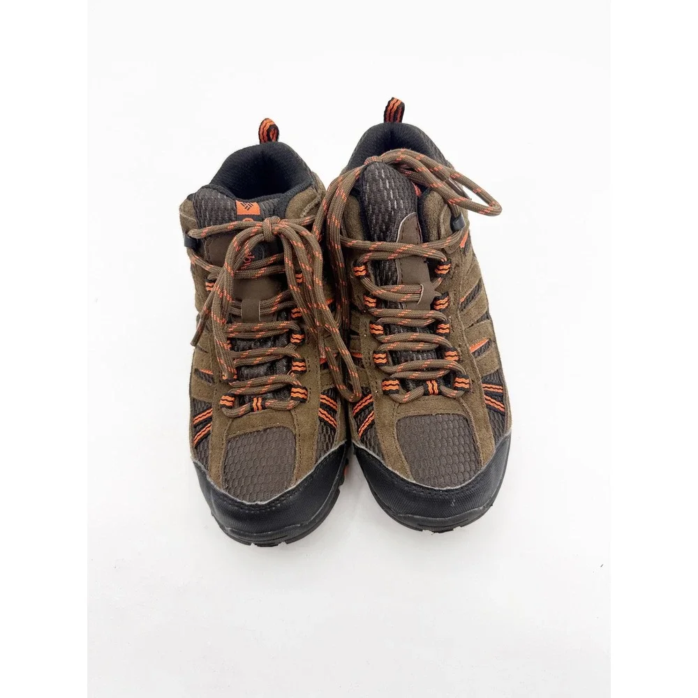 Columbia Kids Pisgah Peak Mid Waterproof Hiking Boots Brown Orange BY3234-255 3